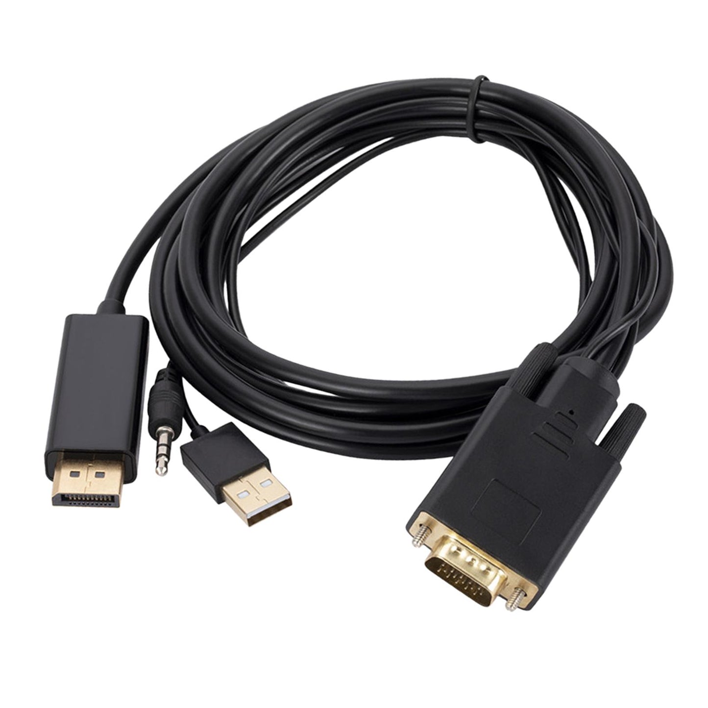 VGA to DisplayPort Cable 1.8M Male to Male Converter for PC Monitor Laptop