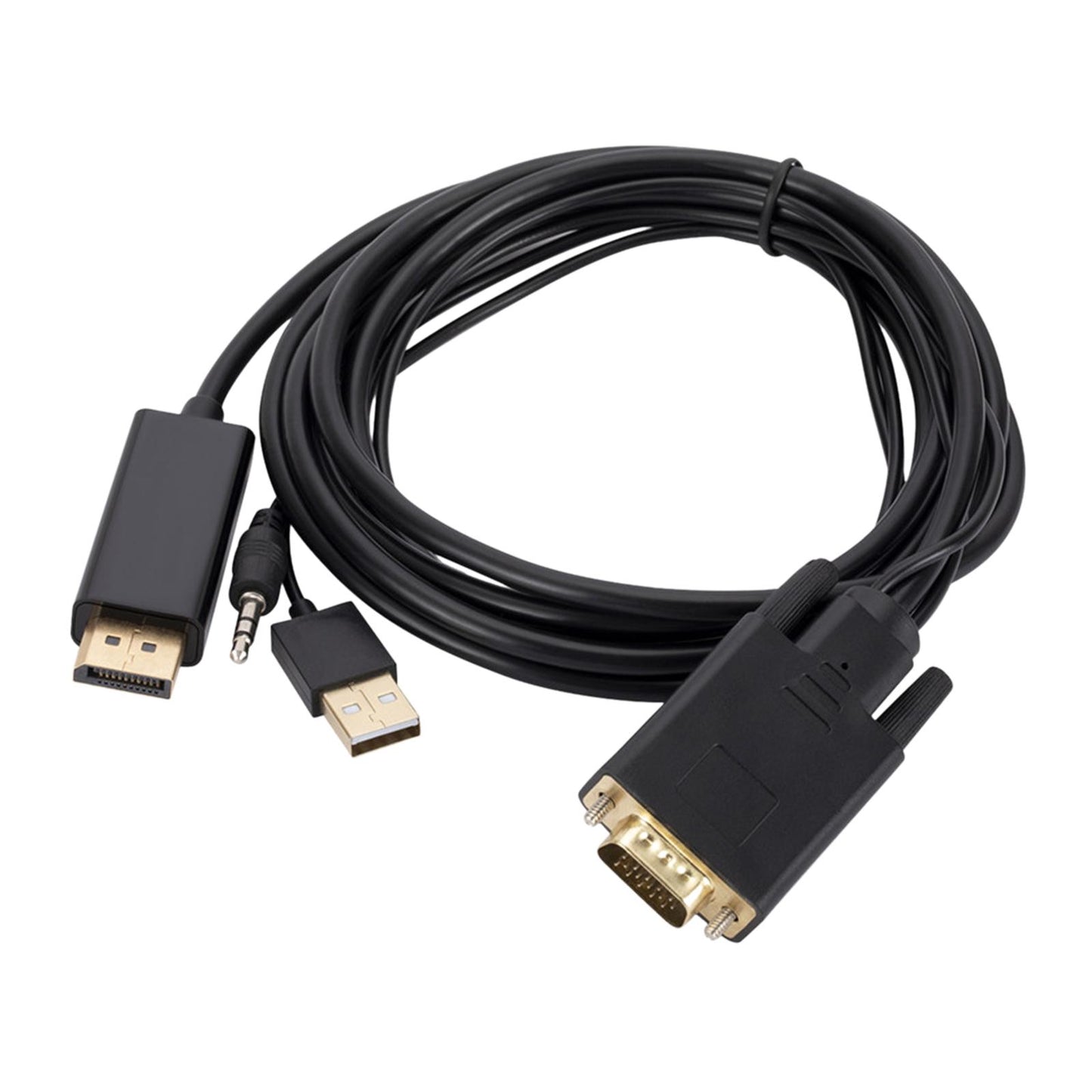 VGA to DisplayPort Cable 1.8M Male to Male Converter for PC Monitor Laptop