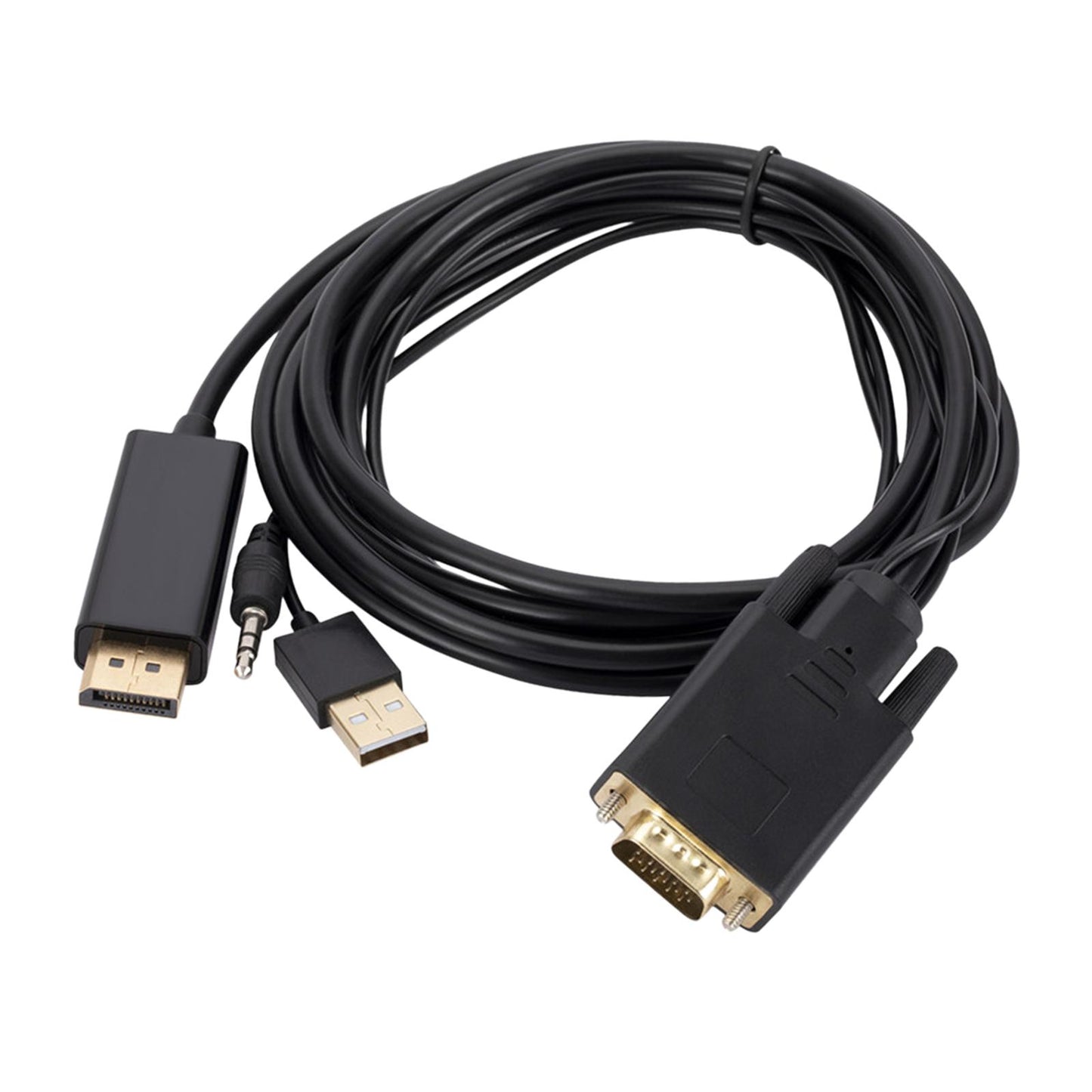 VGA to DisplayPort Cable 1.8M Male to Male Converter for PC Monitor Laptop