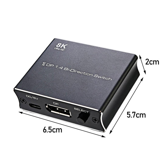 DP Switch 8K Splitter Support 8K@30Hz for PC Theater