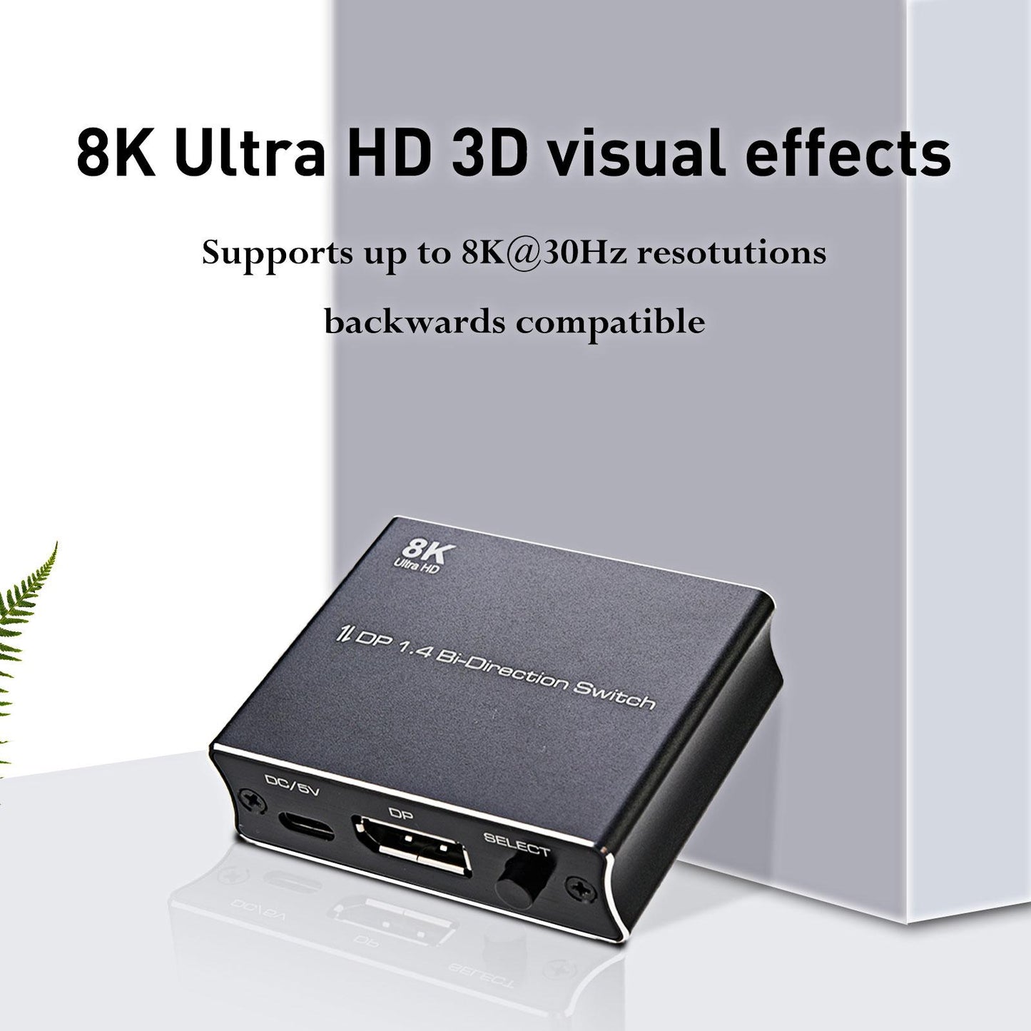 DP Switch 8K Splitter Support 8K@30Hz for PC Theater