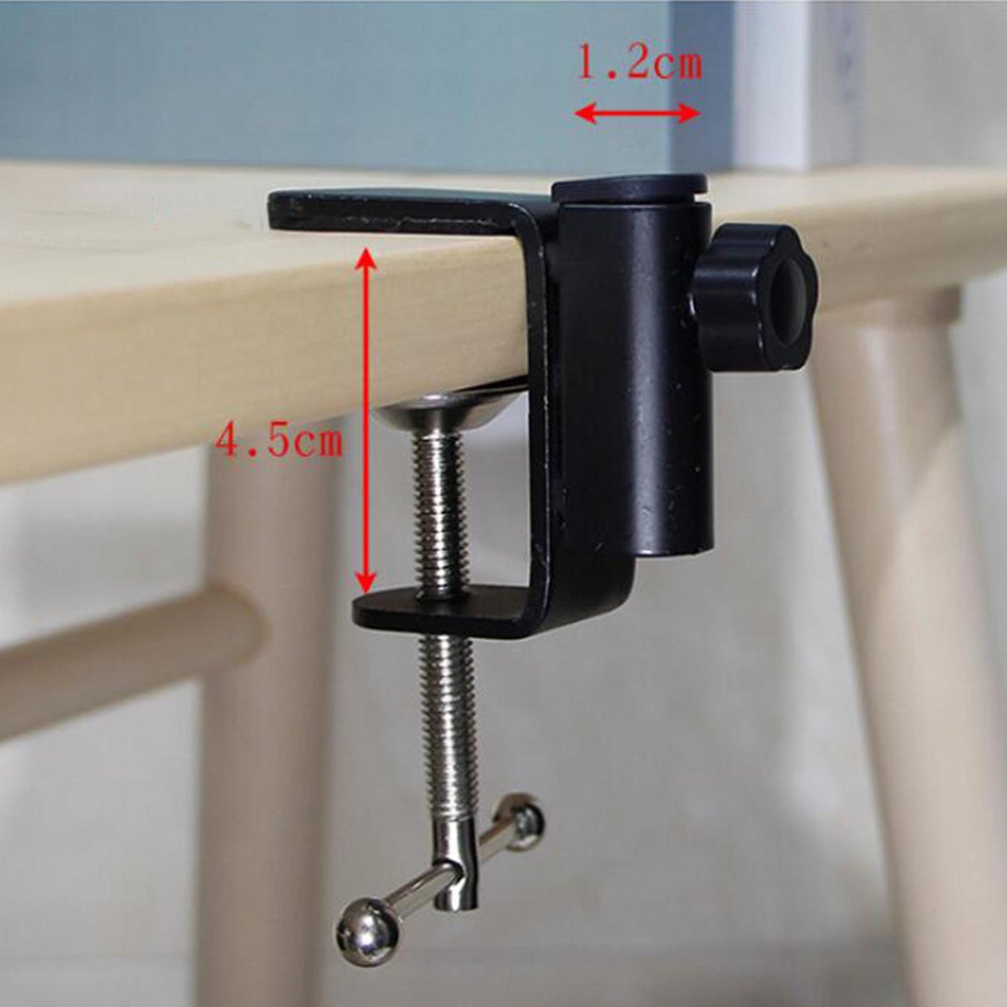Table Mount Clamp Nonslip Mounting Clip for Lamp Base Mic Arm Stand