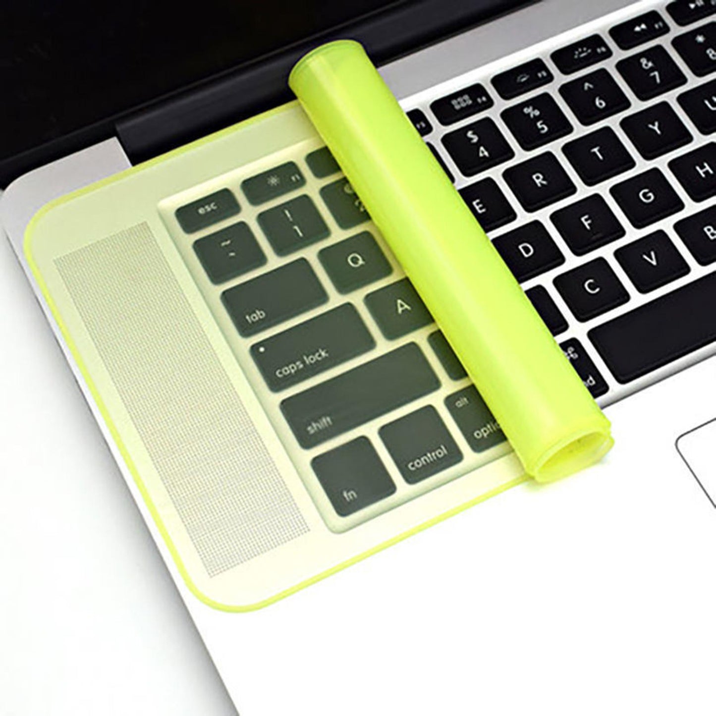 2 Pieces Keyboard Protector Cover Skin Durable Soft Washable Silicone Laptop 15inch-17inch Yellow