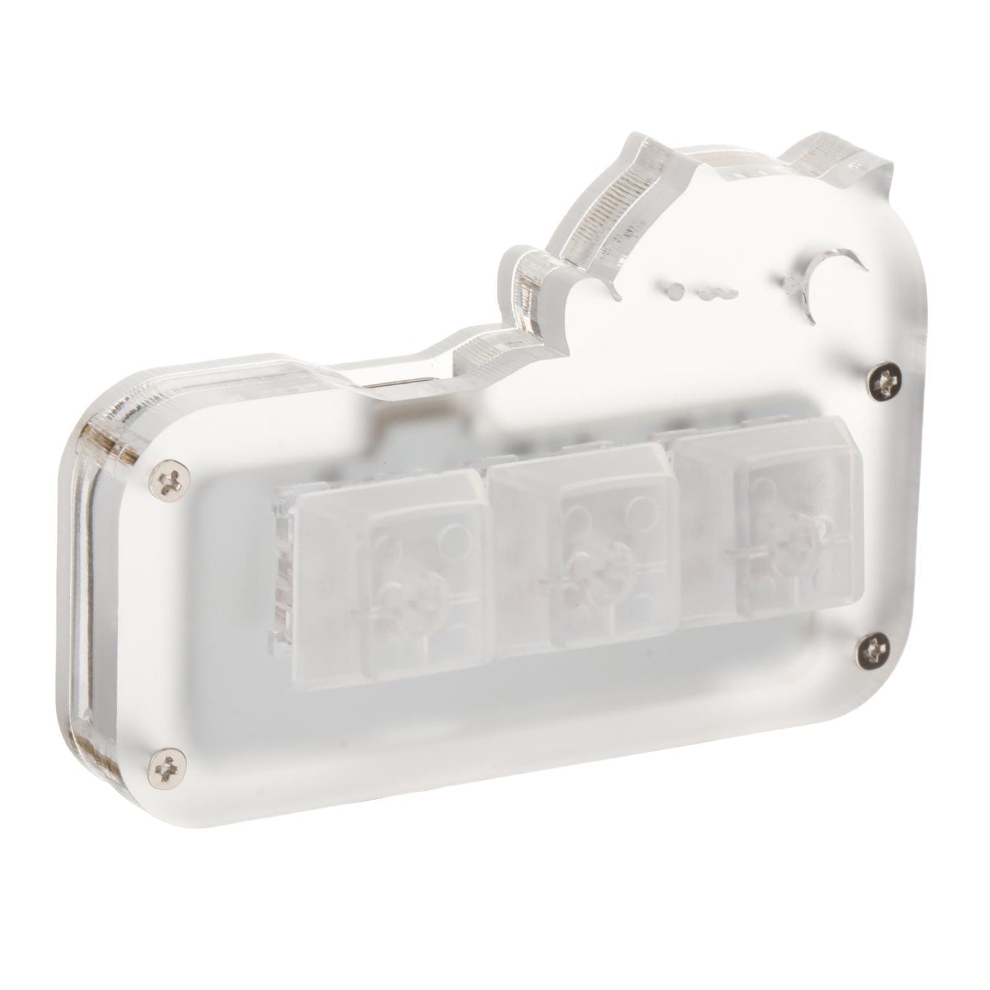 Mini 3 Key Game Keypad Macro Programmable RGB LED Backlit Transparent Keycap Crystal Switch