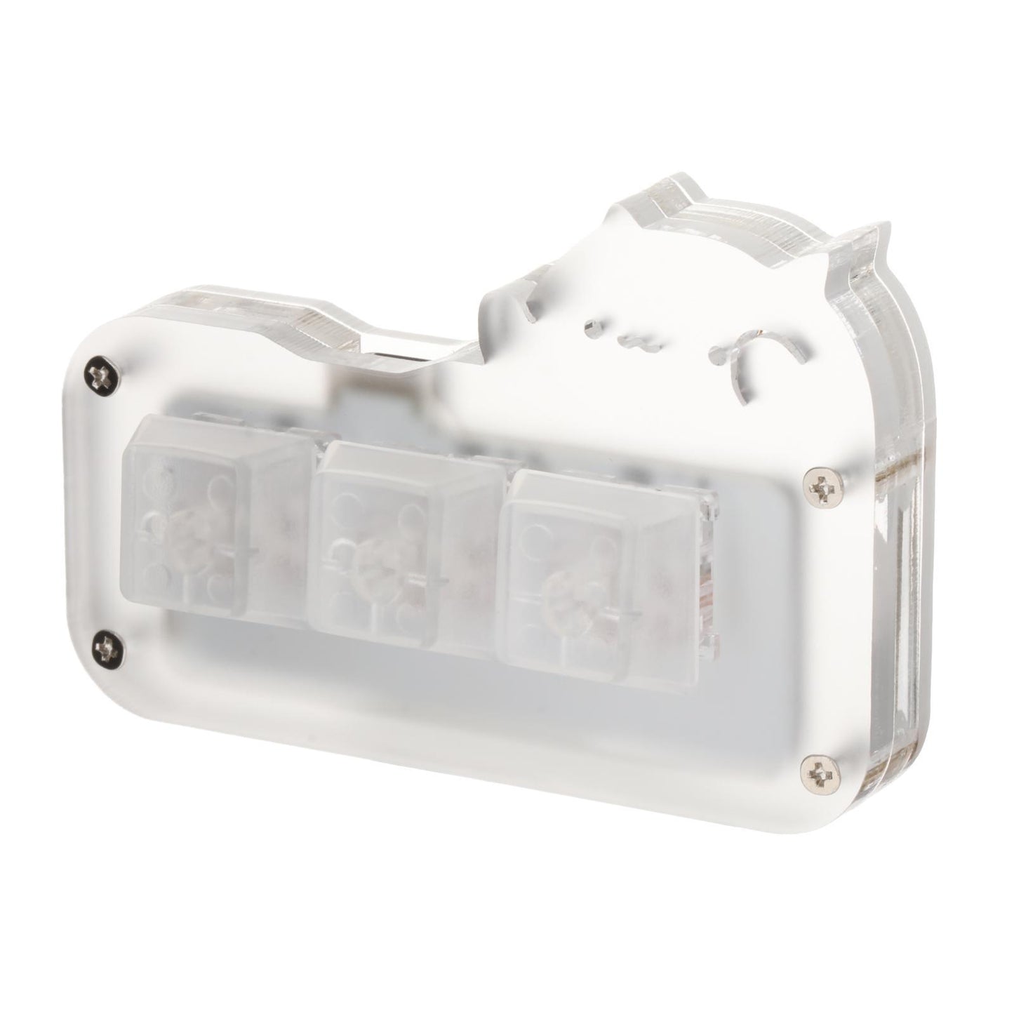 Mini 3 Key Game Keypad Macro Programmable RGB LED Backlit Transparent Keycap Crystal Switch