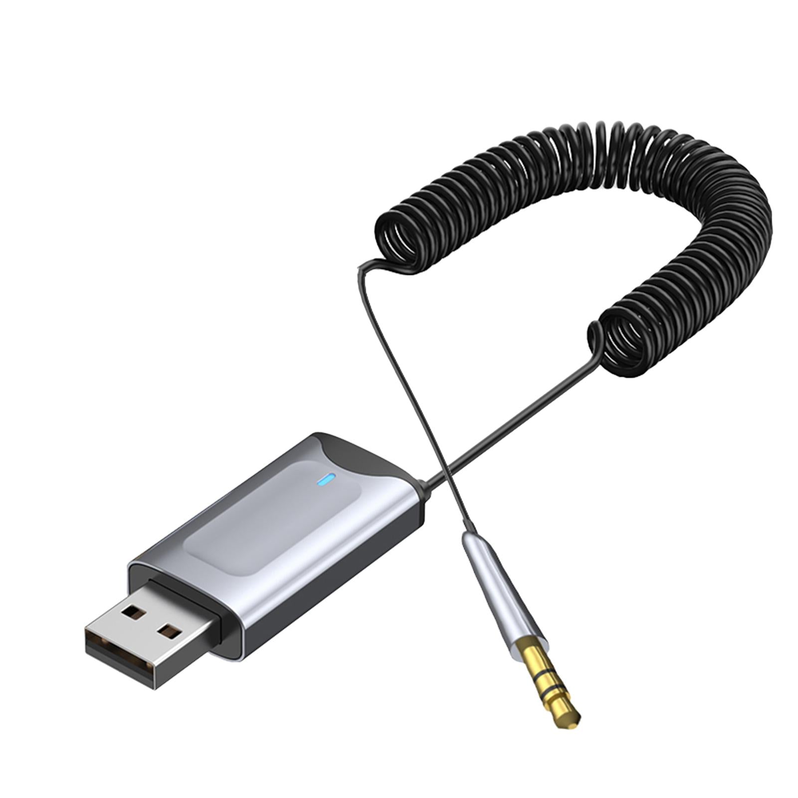 Car USB AUX Receiver Adapter 3.5mm Audio Stereo Receiver for Car Headphones