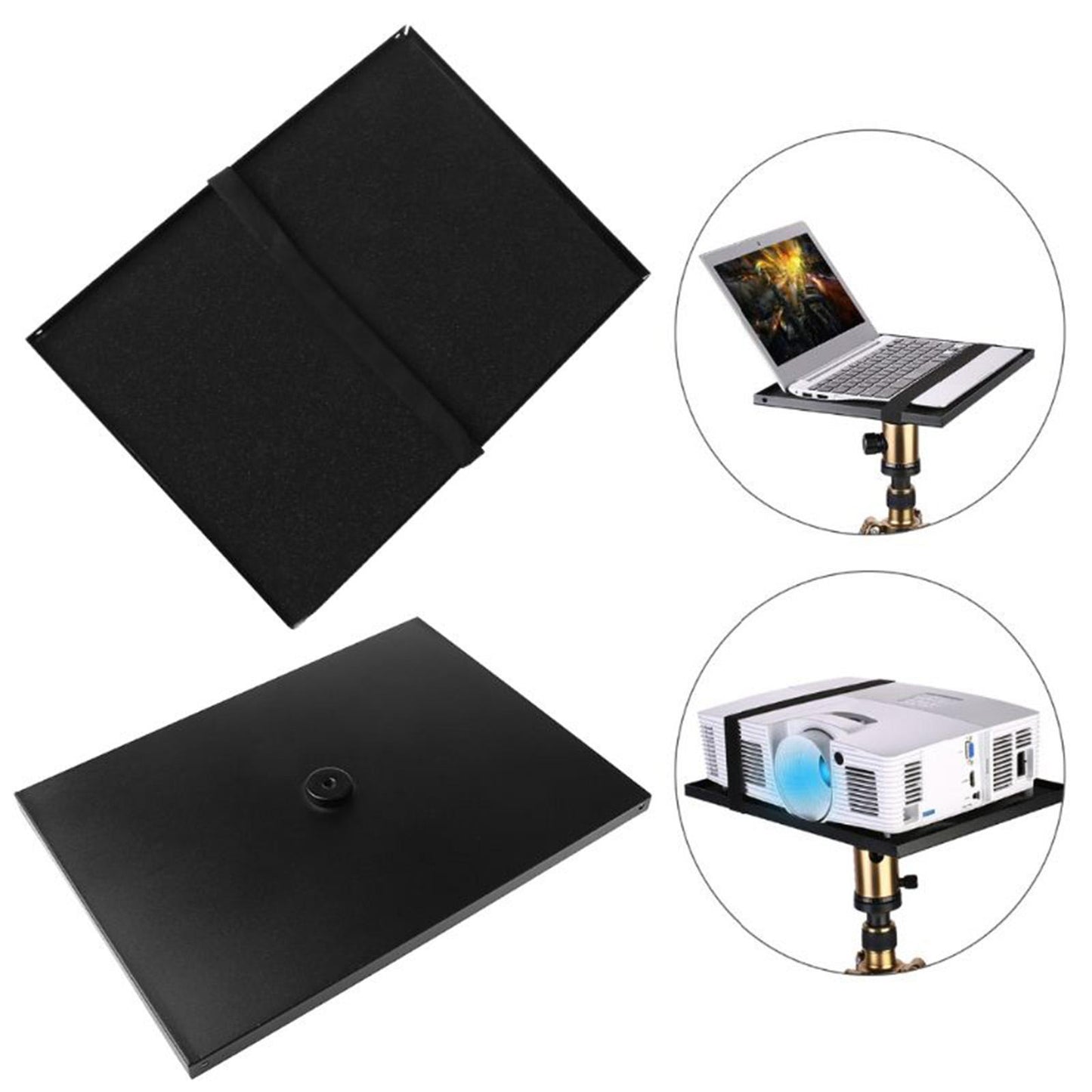 Floor Tripod Stand Mount Holder Tray Easy to Install Durable for Office Home 33cmx24cm