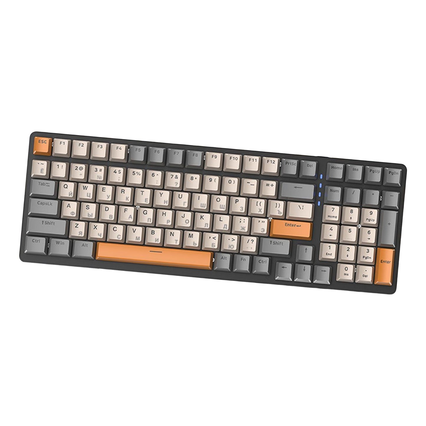 Russian Mechanical Keyboard Backlit 98% Allocation for PC Laptop Gamer Style B