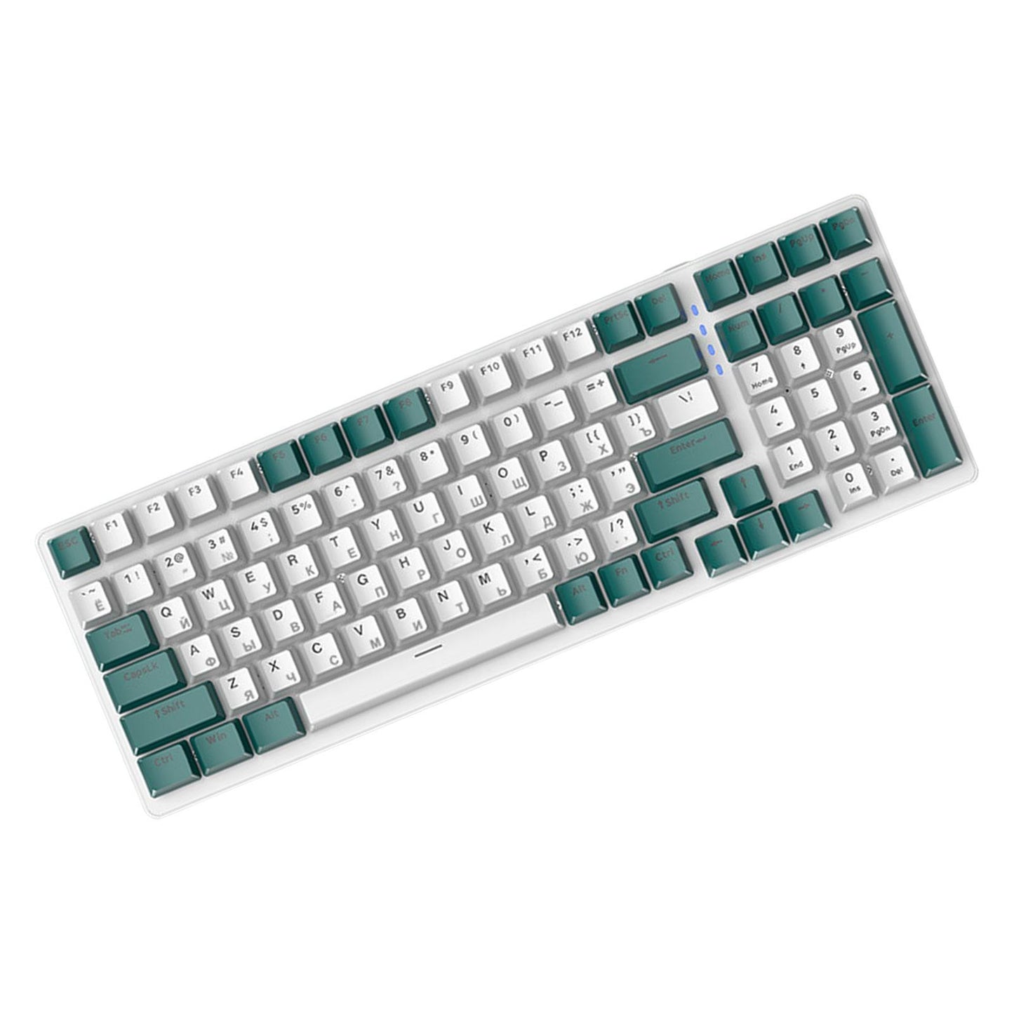 Russian Mechanical Keyboard Backlit 98% Allocation for PC Laptop Gamer Style C