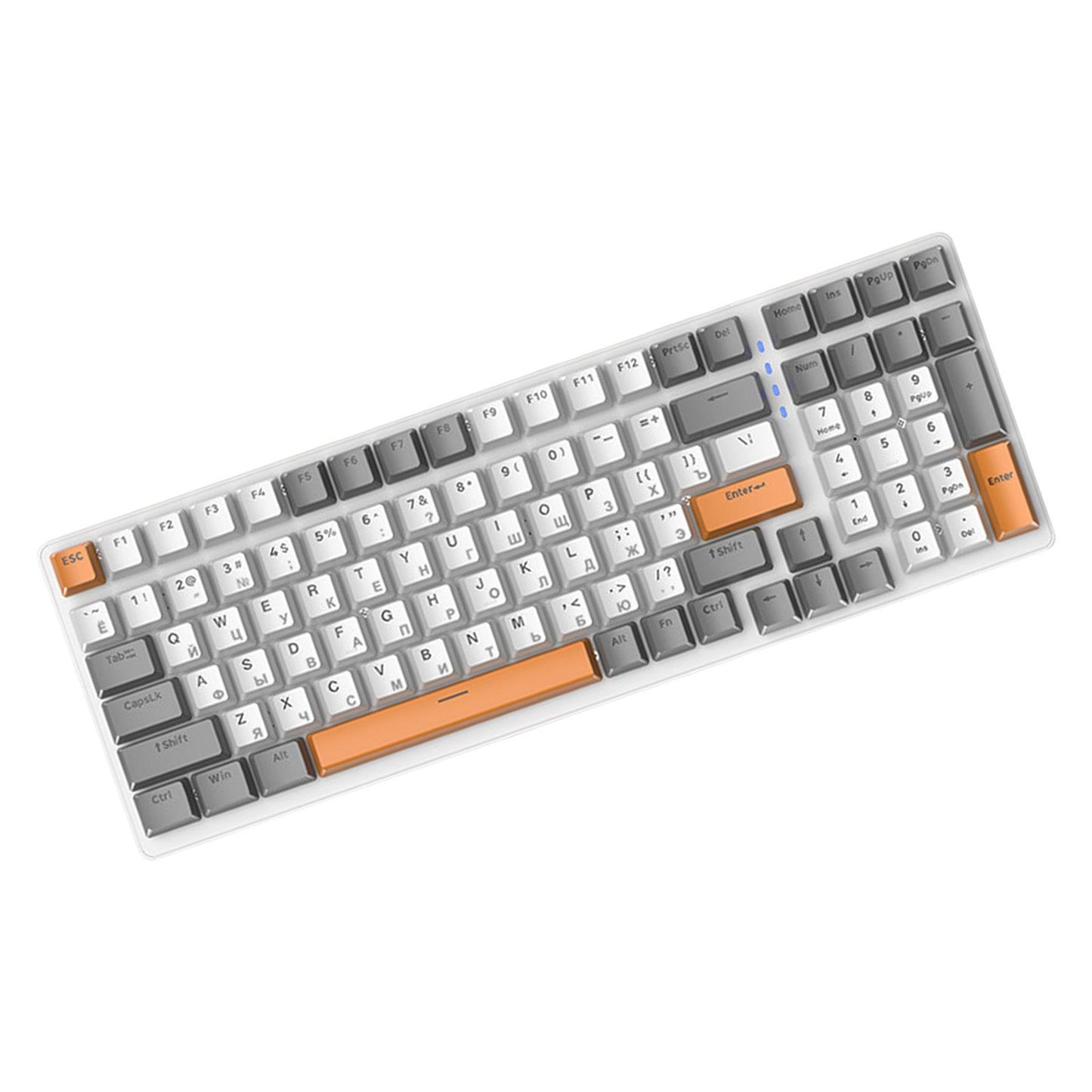 Russian Mechanical Keyboard Backlit 98% Allocation for PC Laptop Gamer Style E