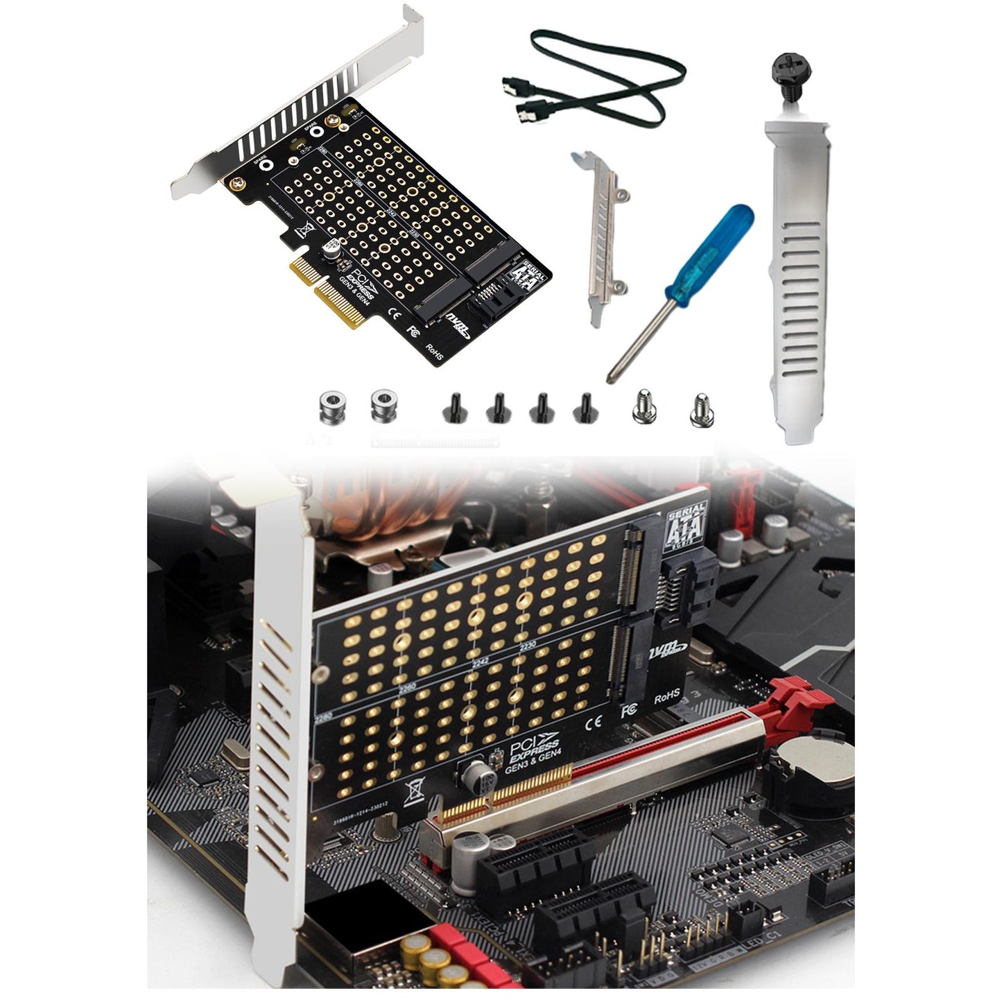 pcie Adapter Card Durable SSD Adapter Card Expansion Card for PH42
