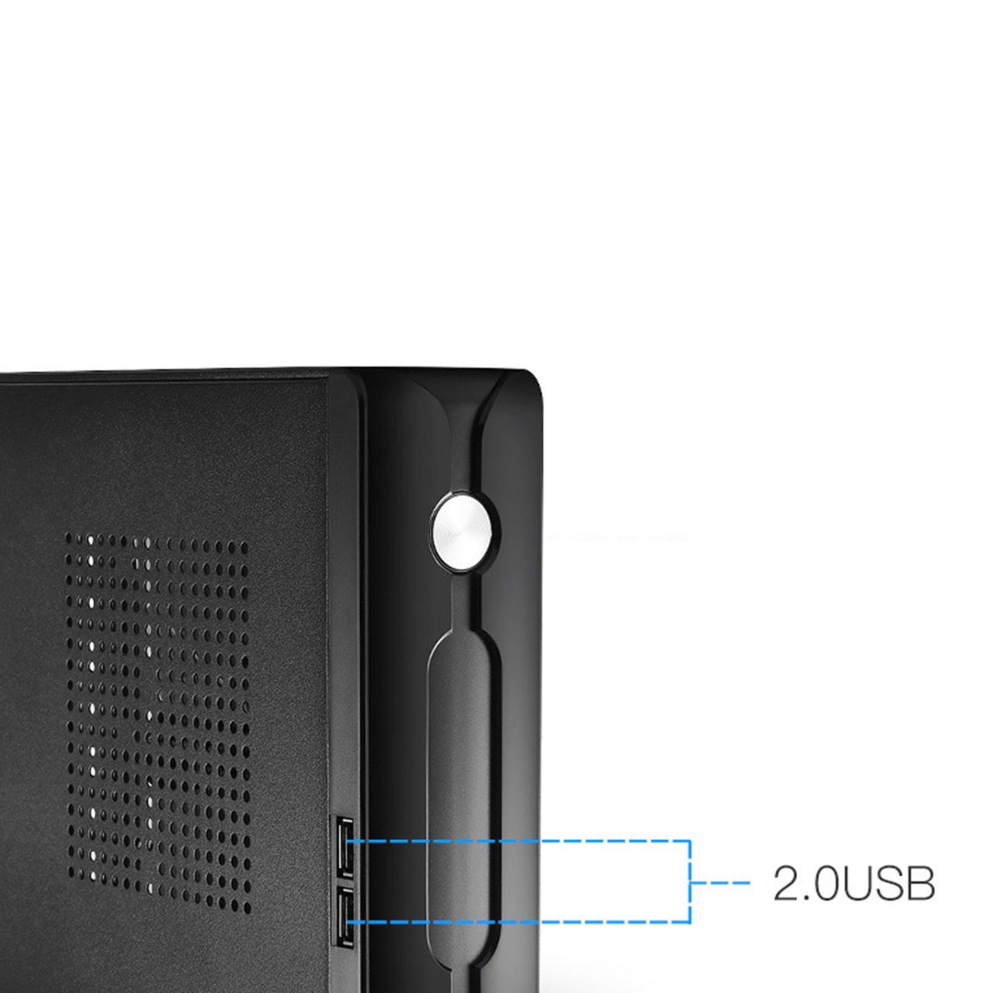 Mini ITX Case Professional Metal 2.0 USB Compact Computer Case for Office M03