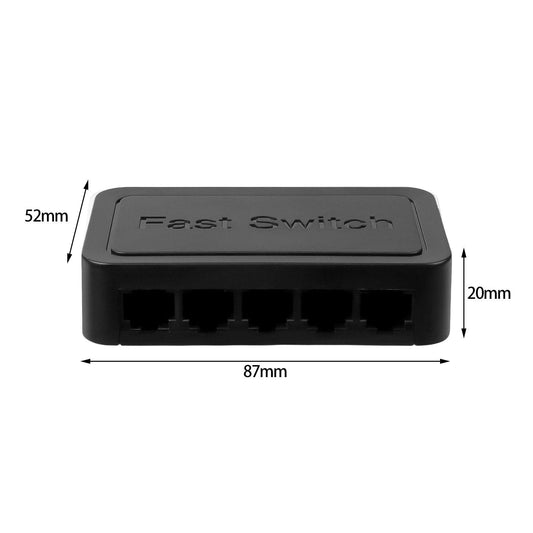 5 Port Gigabit Ethernet Attachments Mini Network Switch for Dormitory Office White