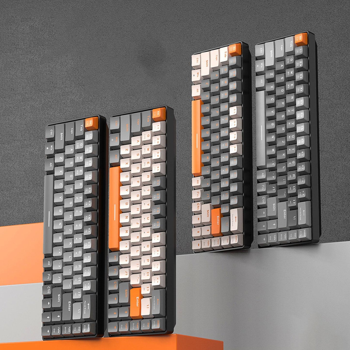 Mechanical Keyboard 2 Connection Methods PBT Key Caps Keypad for Laptop Style A