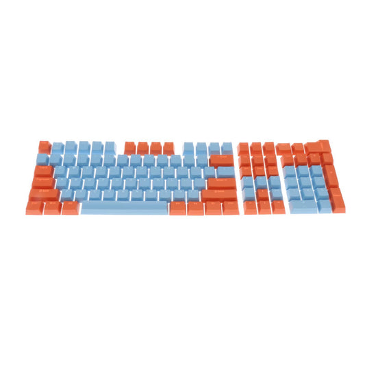 Keycaps Set Backlit Two Color Key Caps for Mechanical Keyboards 980K 87 Keys Orange,Light Blue