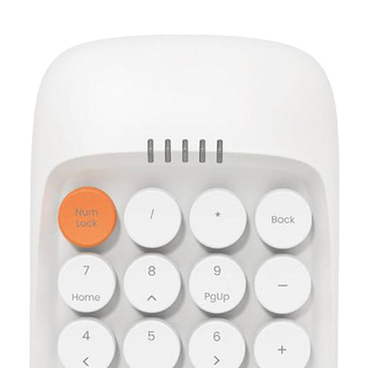Laptop Number Keyboard for Laptop Rechargeable Accounting 2.4G Number Keypad white