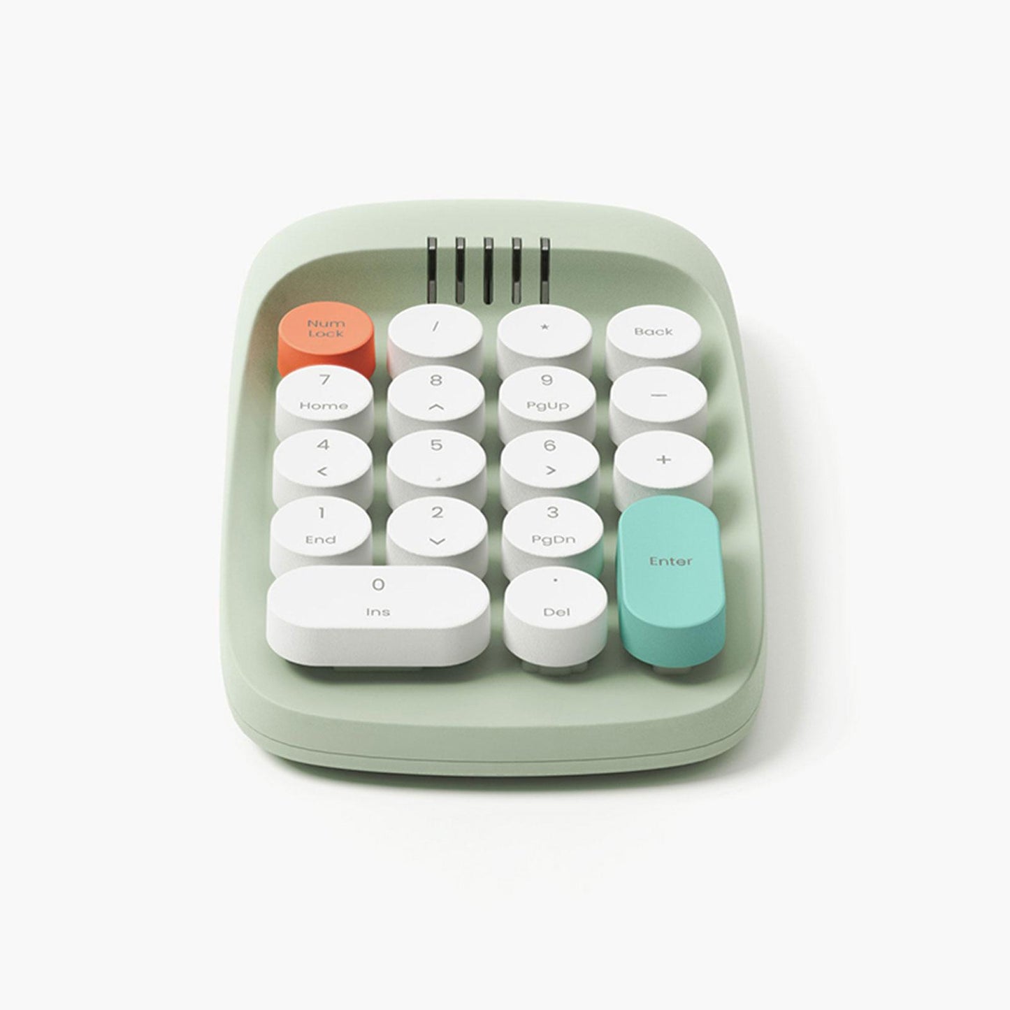 Laptop Number Keyboard for Laptop Rechargeable Accounting 2.4G Number Keypad green