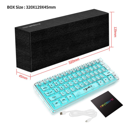 Gaming Keyboard 61 Keys 5 Speeds Adjustable Keypad for Gamer Computer Laptop