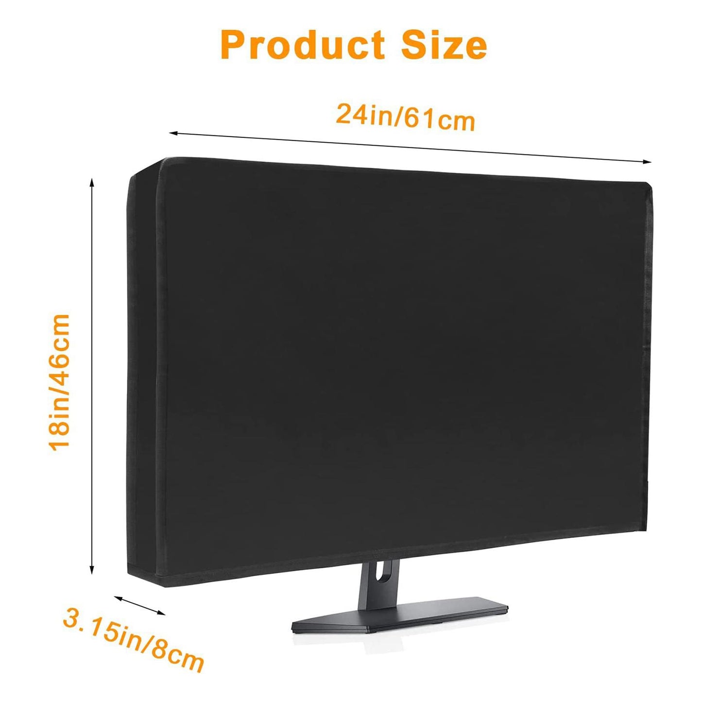 Computer Monitor Dust Cover Accs Computer Screen Protective Sleeve for Hotel 53cmx35cmx9cm