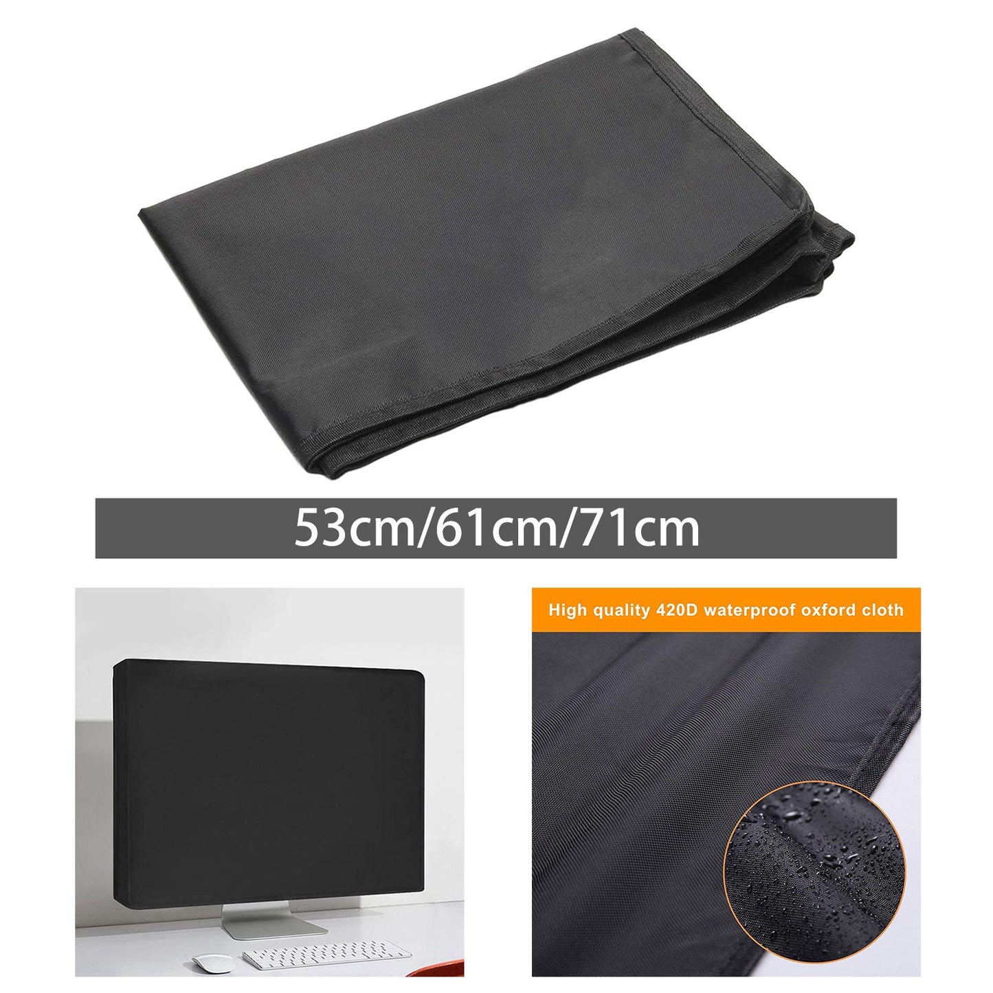 Computer Monitor Dust Cover Accs Computer Screen Protective Sleeve for Hotel 53cmx35cmx9cm