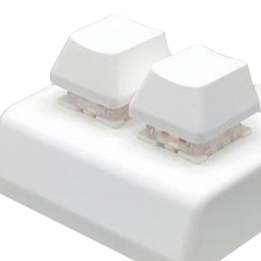 2 Key USB Wired Mechanical Gaming Keyboard for Gaming Volume Control Drawing White