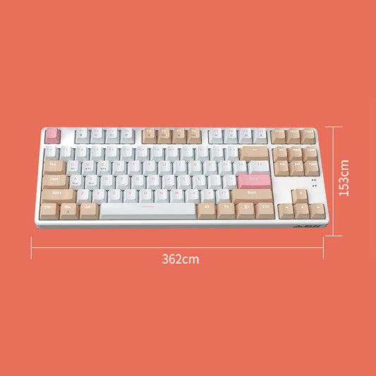AK871 Mechanical Keyboard with A TKL Layout 87 Keys Wireless Office Keyboard Style A