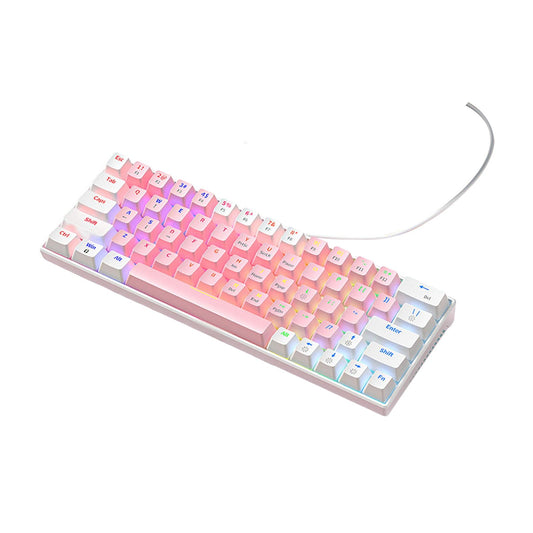 Wired Mechanical Keyboard Free Drive Hot Swap Keyboard USB Computer Keyboard Style D