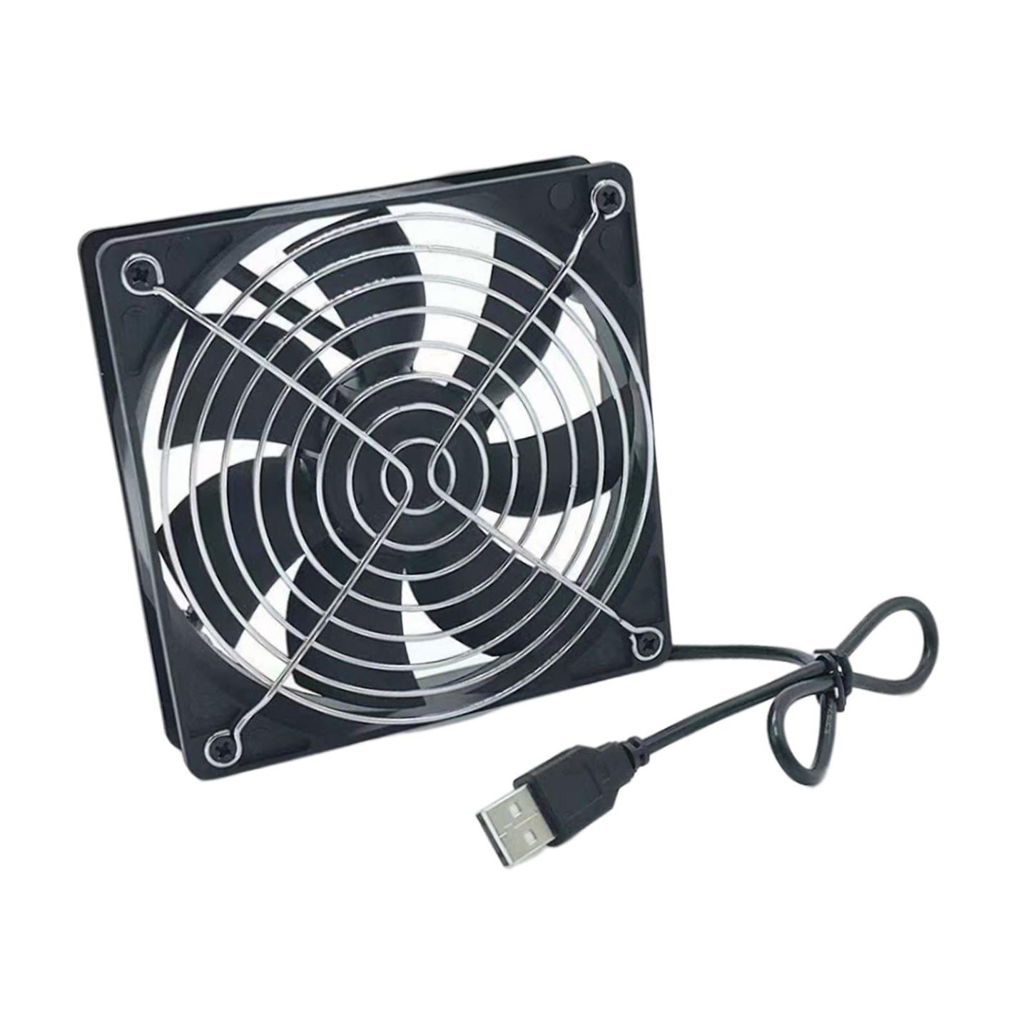 Radiator Cooling Fan 5V USB Computer Cabinet Cooling for Desktop 12cmx12cmx25cm
