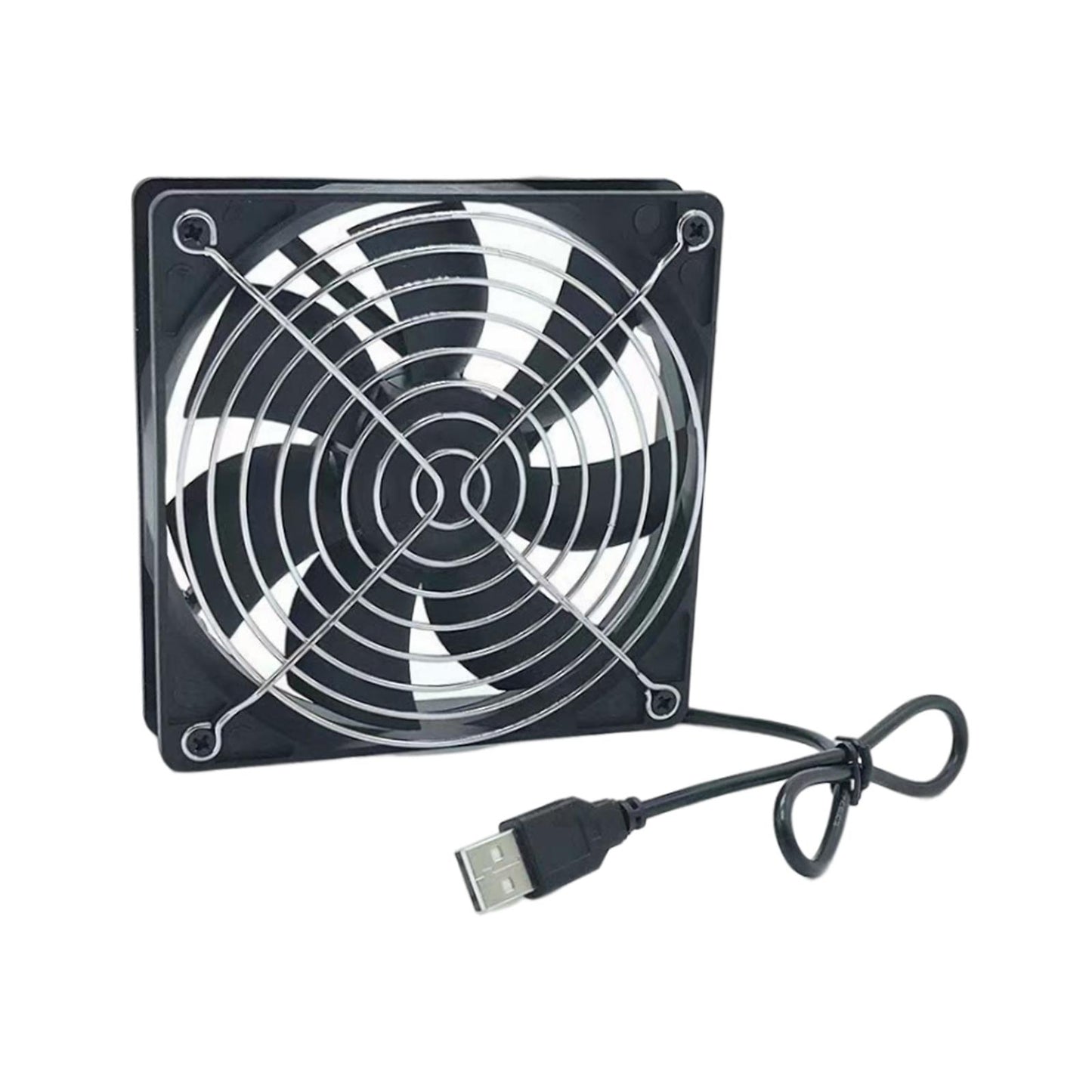 Radiator Cooling Fan 5V USB Computer Cabinet Cooling for Desktop 12cmx12cmx25cm