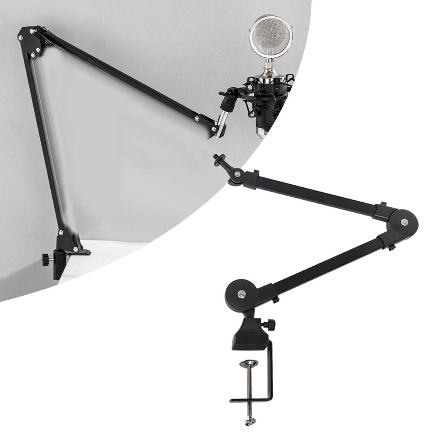 Microphone Boom Arm Mic Stand Desk Mounted Sturdy Universal for Studio Audio