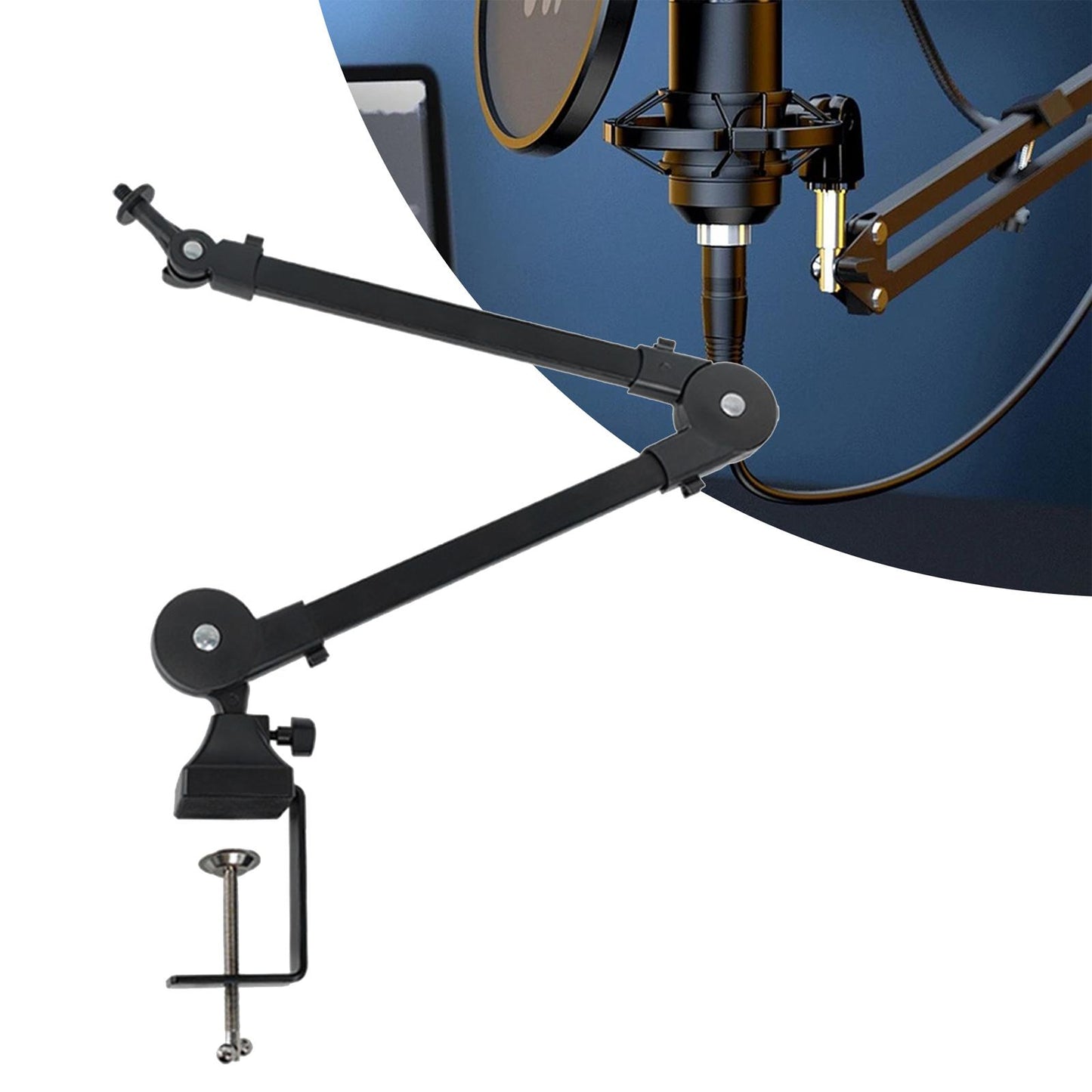 Microphone Boom Arm Mic Stand Desk Mounted Sturdy Universal for Studio Audio