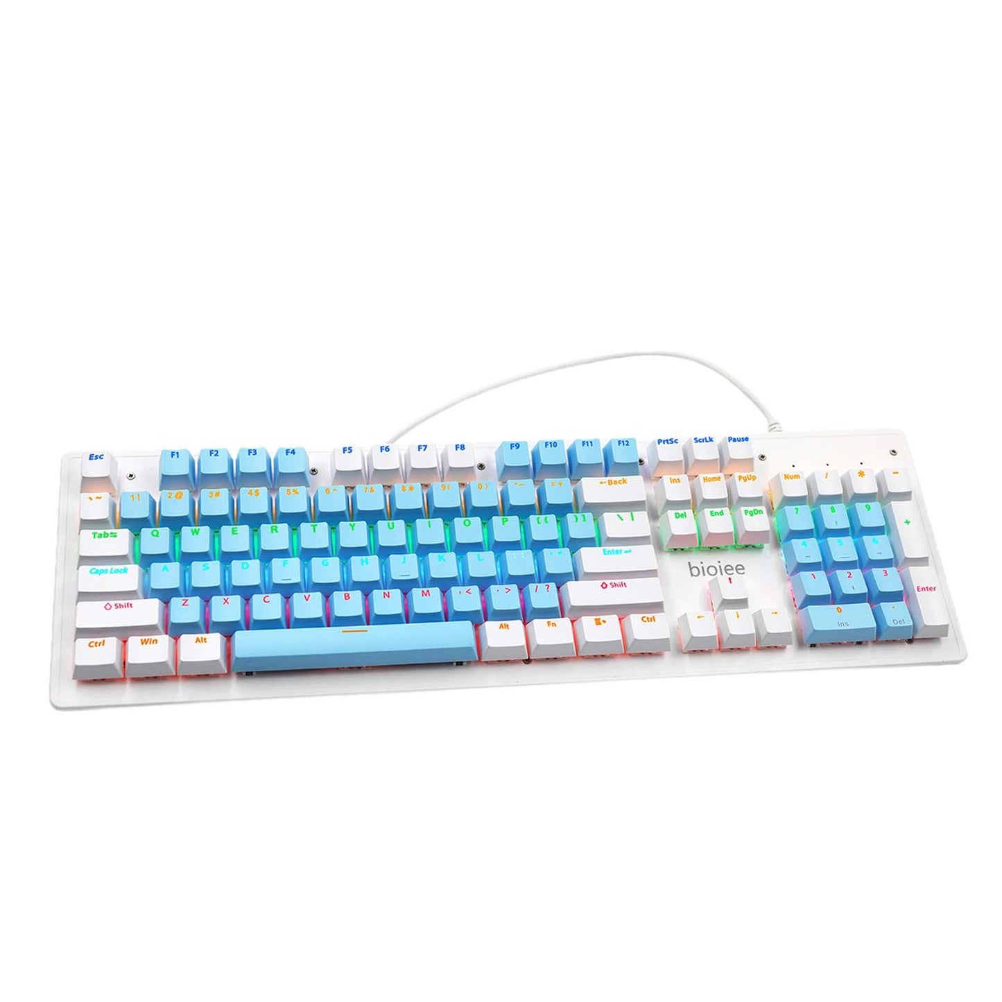 Gaming Mechanical Keyboard Color Mixed Backlit US Layout for PC Desktop Game