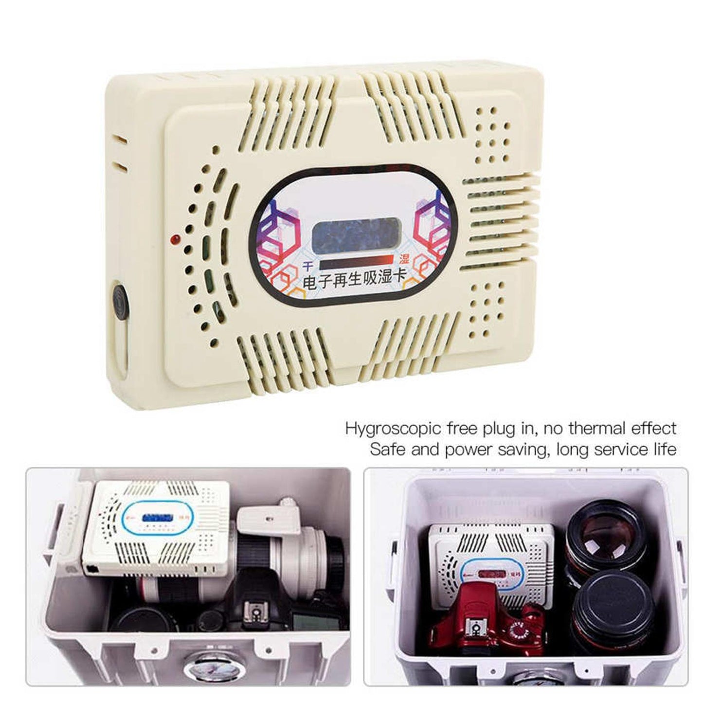 Electronic Regeneration Hygroscopic Card 16W Durable Dehumidifier US Adapter