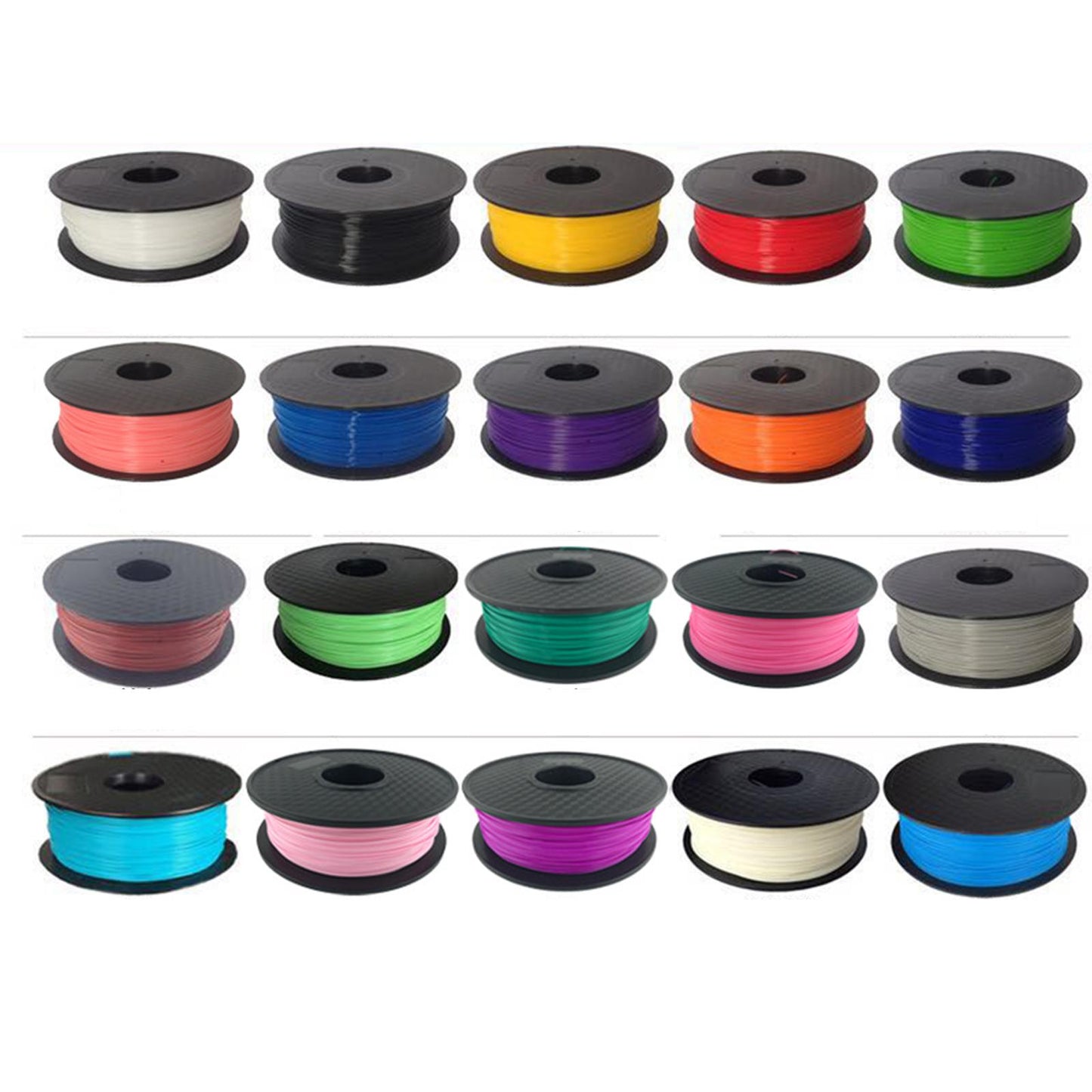 3D Printer Filament Refills for Most 3D Printer Good Shaping Diameter 1.75mm 5m 20 Colors