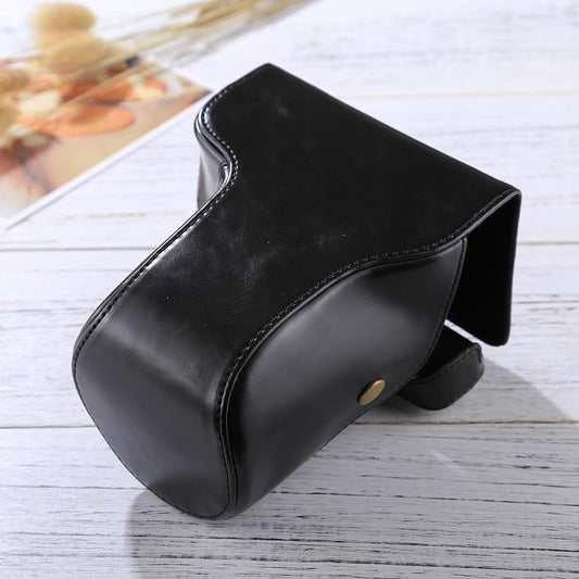 Full Body Camera PU Leather Case Bag with Strap for FUJIFILM X-E3 (Black)