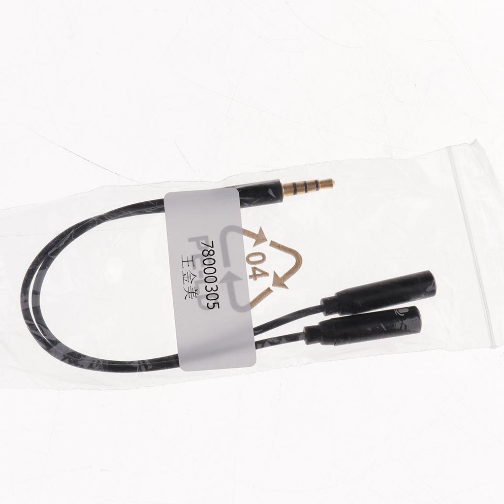 3.5mm Male to 2 Female Audio Adapter Cable for Guitar Amplifier