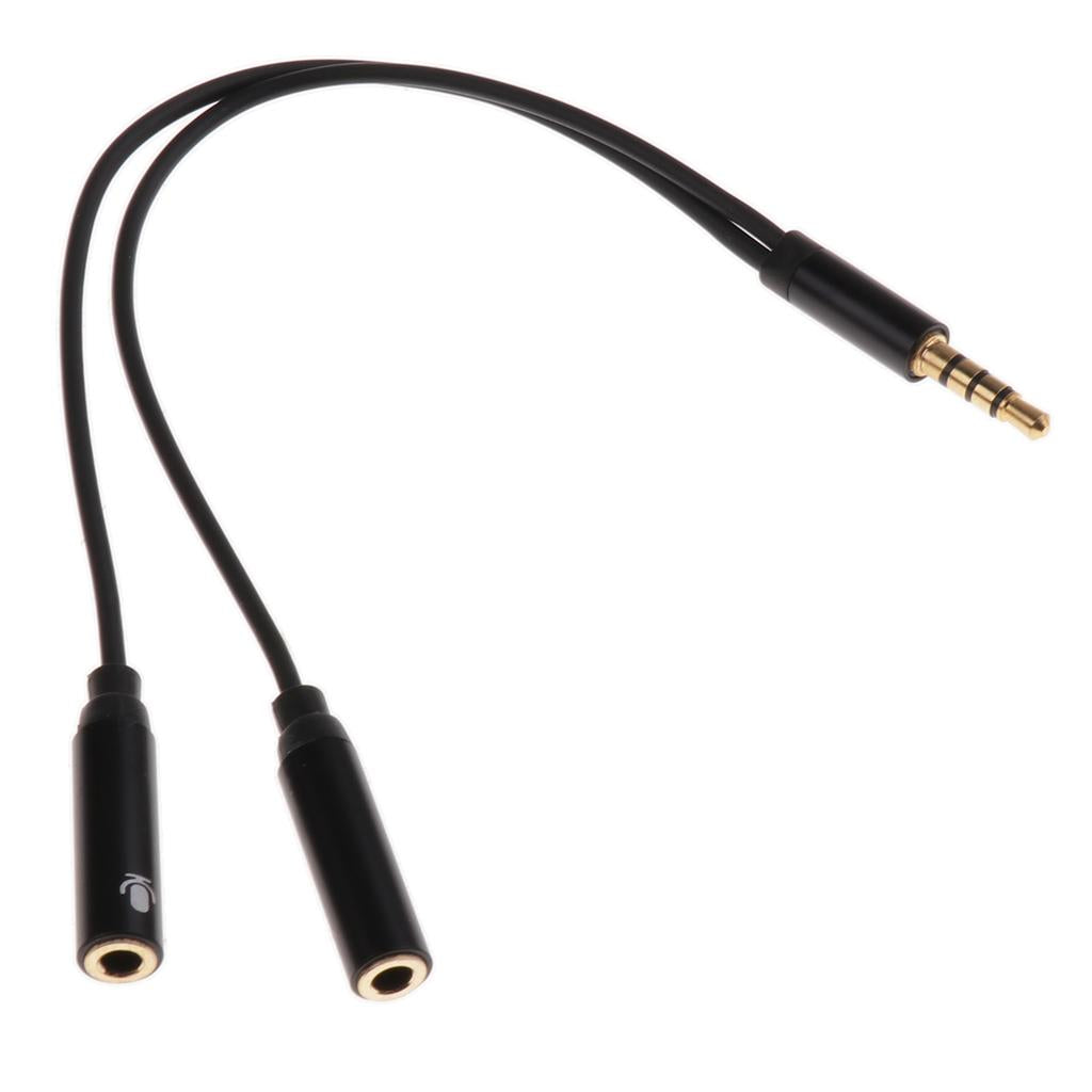3.5mm Male to 2 Female Audio Adapter Cable for Guitar Amplifier