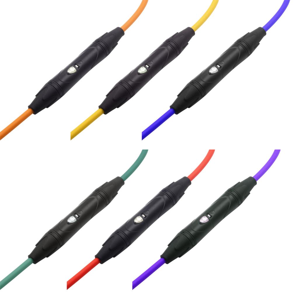 6 Pieces 2m XLR Male to Female Microphone Cable DMX512 Mic Audio Cord
