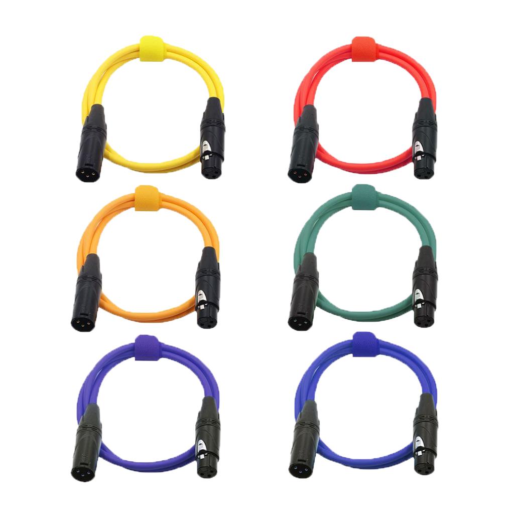 6 Pieces 2m XLR Male to Female Microphone Cable DMX512 Mic Audio Cord