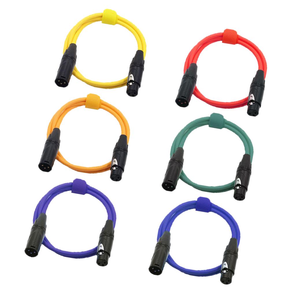 6 Pieces 2m XLR Male to Female Microphone Cable DMX512 Mic Audio Cord