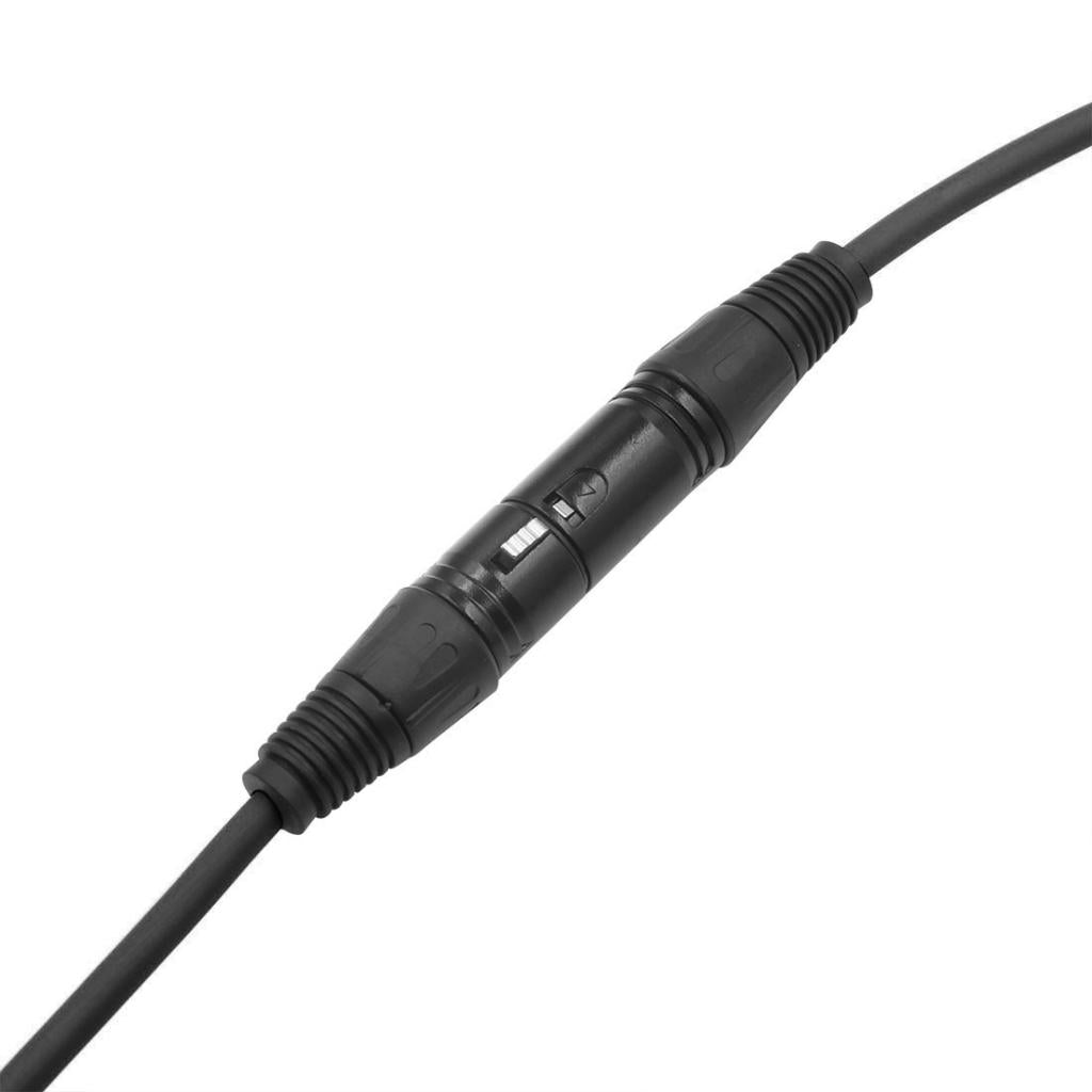 3 Pin XLR Microphone Male to Female Cable DMX512 Cable Black
