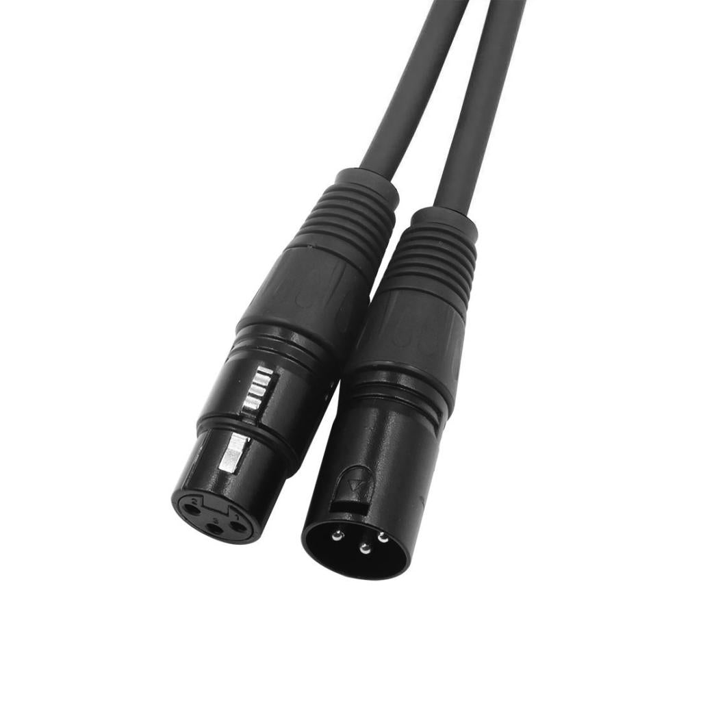 3 Pin XLR Microphone Male to Female Cable DMX512 Cable Black