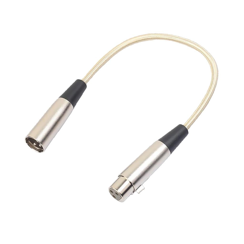 3 Pin XLR Male to Female Extension Cord Microphone Mic Audio Cable 30cm