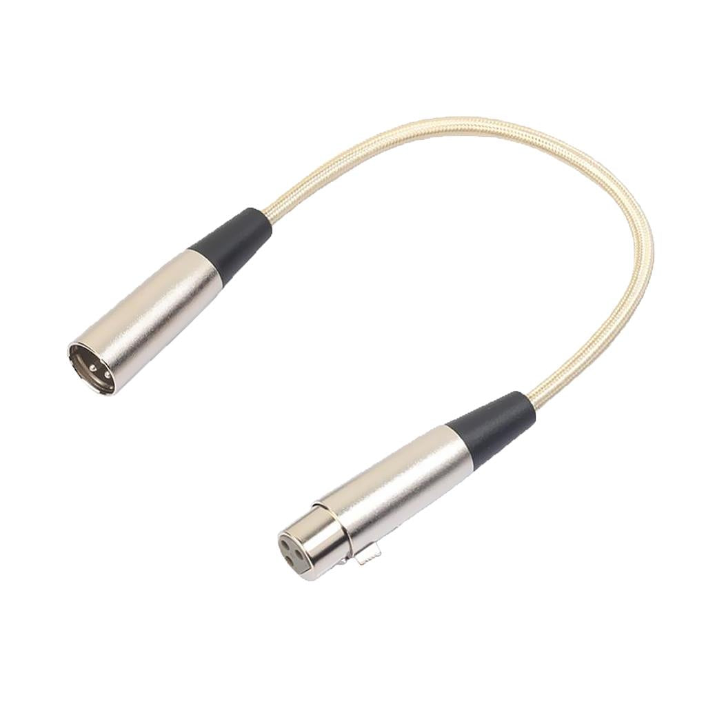3 Pin XLR Male to Female Extension Cord Microphone Mic Audio Cable 30cm