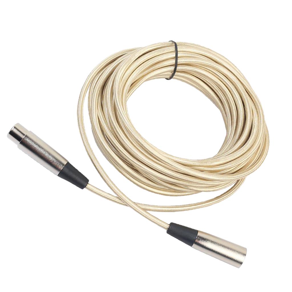 3 Pin XLR Male to Female Extension Cord Microphone Mic Audio Cable 500cm