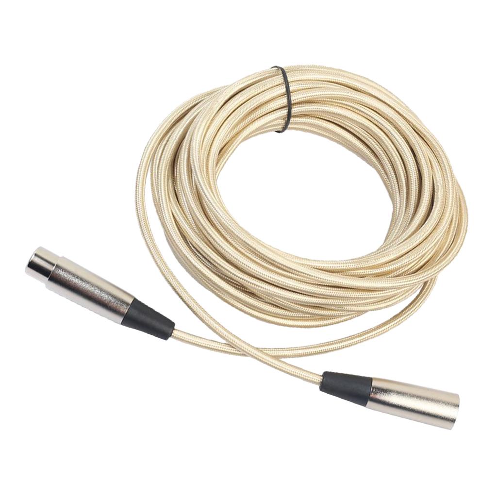 3 Pin XLR Male to Female Extension Cord Microphone Mic Audio Cable 500cm