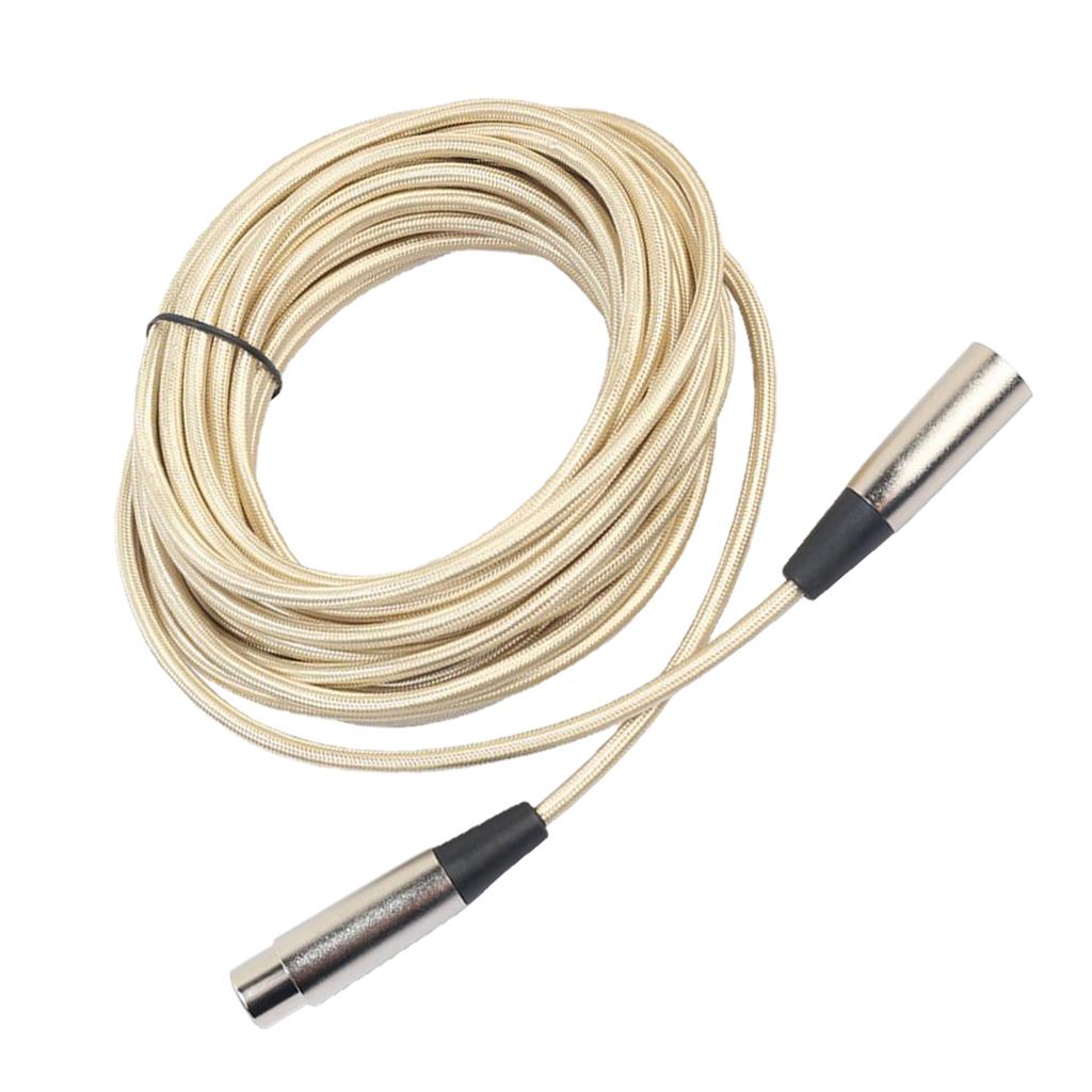 3 Pin XLR Male to Female Extension Cord Microphone Mic Audio Cable 500cm