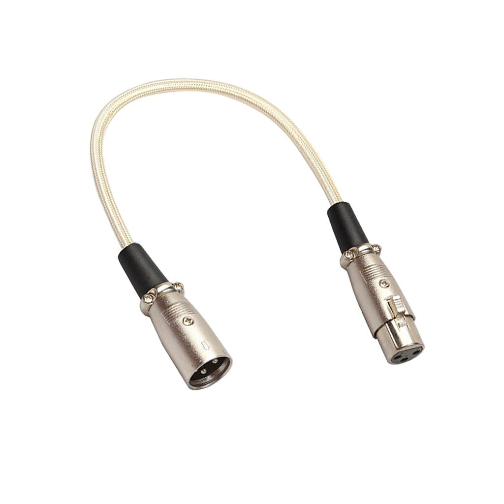 30cm Mic Audio Cable 3 Pin XLR Male to Female Extension Cord for Speaker