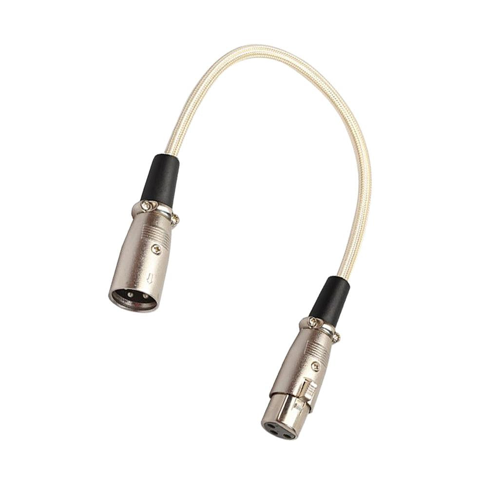 30cm Mic Audio Cable 3 Pin XLR Male to Female Extension Cord for Speaker