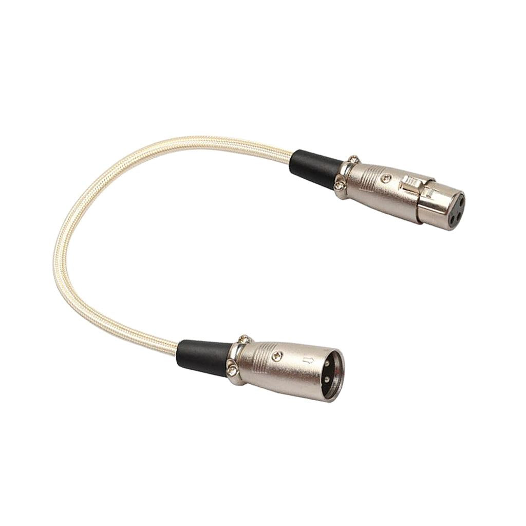 30cm Mic Audio Cable 3 Pin XLR Male to Female Extension Cord for Speaker